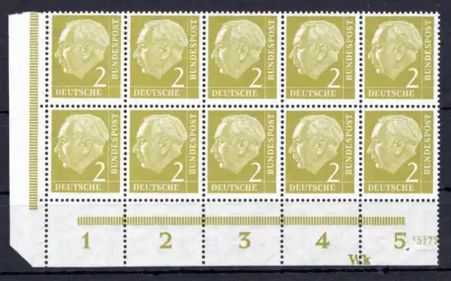 BRD Bund 177 x W Dz postfrisch Druckerzeichen Wk #OO600