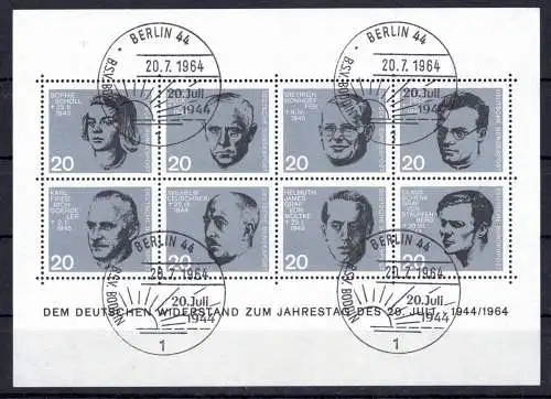 BRD Bund Block 3 gestempelt Ersttagsstempel Berlin, geprüft Schlegel BPP #OO598