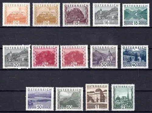 Österreich 498-511 postfrisch Große Landschaften #OO570