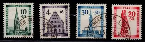 Französische Zone Baden 38-41 gestempelt geprüft Schlegel BPP #OO588