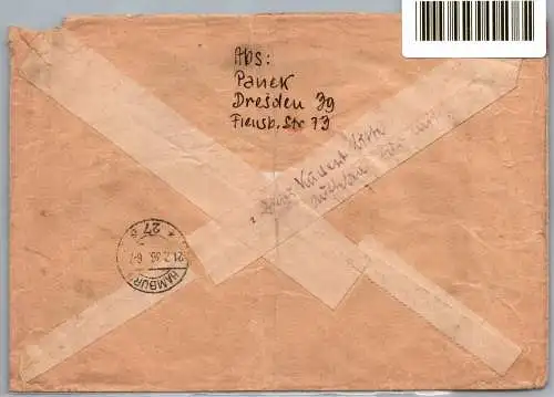 Deutsches Reich 622-623 auf Brief als portogerechtes Einschreiben #ON863