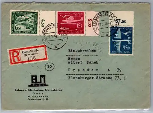 Deutsches Reich 866-868 auf Brief Satzbrief #ON854