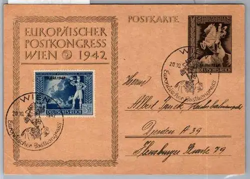 Deutsches Reich P 295 als Ganzsache Sonderpostkarte Tag der Briefmarke #ON862