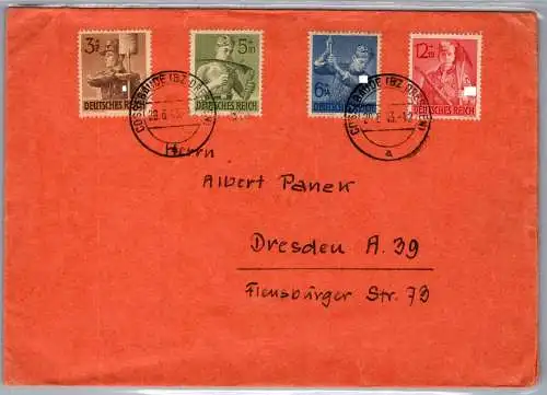 Deutsches Reich 850-853 auf Brief Satzbrief #ON856