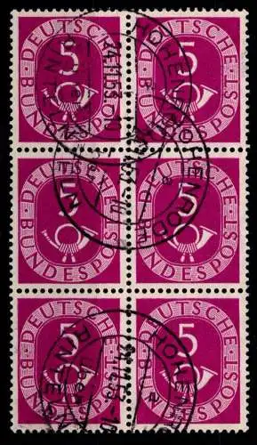 BRD 125 gestempelt im 6er Block #ON918