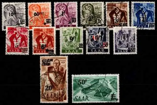 Saarland 226-238 gestempelt #ON934