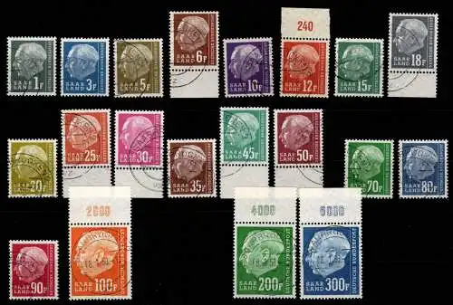 Saarland 409-428 gestempelt Originalgummi #ON931
