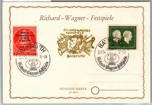 BRD Bund 197 u.a. auf Ausstellungskarte Richard Wagner Festspiele #ON960