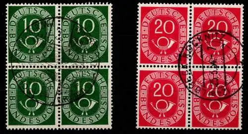 BRD 128, 130 gestempelt im 4er Block #ON923