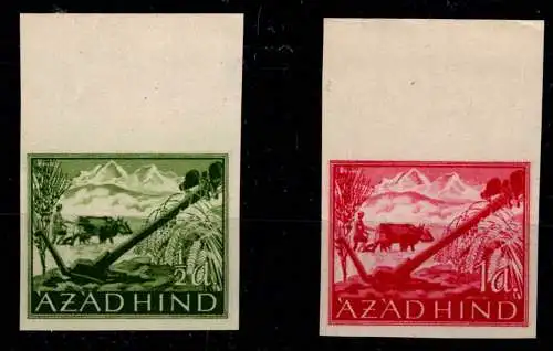 Deutsche Besetzung 2. WK Nationales Indien VIIIB-IXB postfrisch Oberrand #ON908