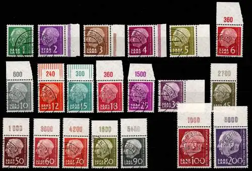 Saarland 380-399 gestempelt meist Originalgummi #ON930