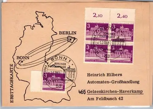 Berlin 231 auf Postkarte 2 mal Ersttag #ON972