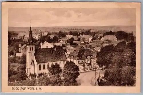 Ak Werl i. W. Totalansicht 1918 #ON984