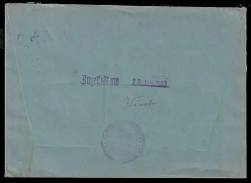 Deutsches Reich Dienstmarken 114, 122, 127 auf Brief #ON975