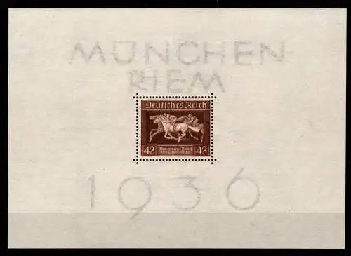 Deutsches Reich Block 4 mit Falz Marke postfrisch, Blockrand Falz #ON950