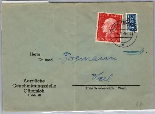 BRD Bund 201 auf Brief Einzelfrankatur #ON951