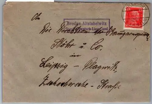Deutsches Reich 391 auf Brief Landpoststempel Oberschlesien #OO202