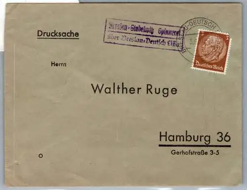 Deutsches Reich 513 auf Brief Landpoststempel Oberschlesien #OO203