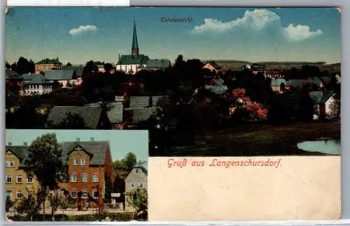 Ak Langenchursdorf Totalansicht 1915 #ON977
