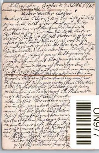 Ak Langenchursdorf Totalansicht 1915 #ON977