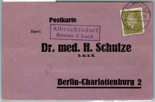Deutsches Reich 465 auf Brief Landpoststempel Oberschlesien #ON998
