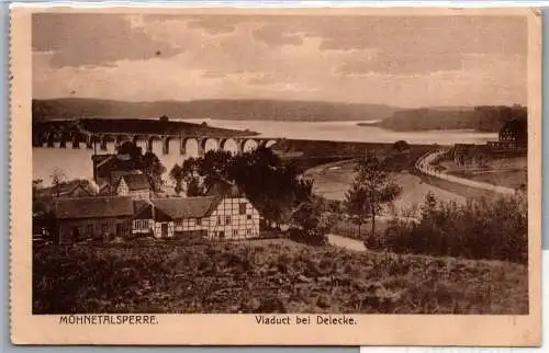 Ak Möhnetalsperre Viadukt bei Delecke Feldpost 1918 #ON980