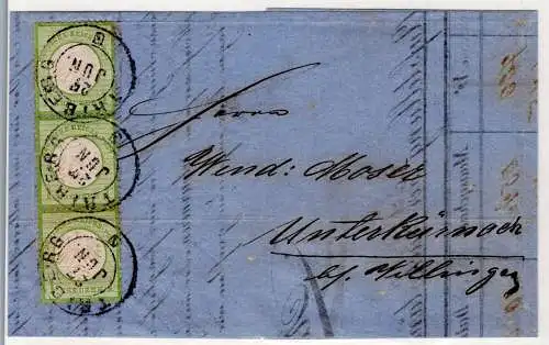 Deutsches Reich 7 auf Brief Mehrfachfrankatur #OO227