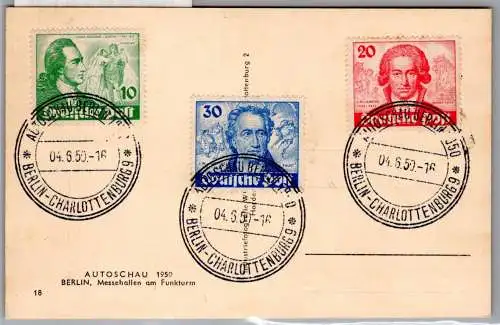 Berlin 61- 63 auf Postkarte mit Sonderstempel Berlin #OO325