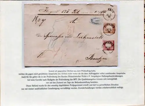 Deutsches Reich 19, 21 a auf Brief Mischfrankatur #OO229