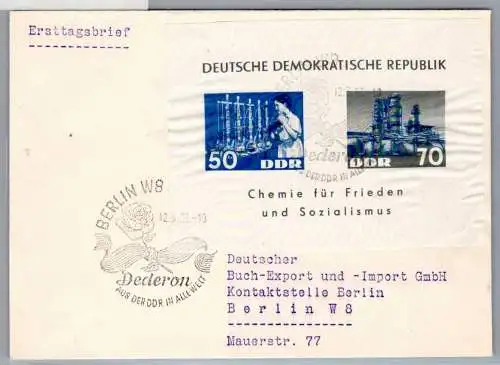 DDR Block 18 als Ersttagsbrief Fotoattest Tichatzky BPP #OO331