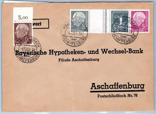 BRD Bund ZD WZ 15a IV Y II auf Brief Luftpost #OO332