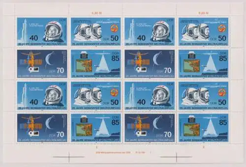 DDR ZD-Bogen 3005-3008 postfrisch mit DV 1 #OO280