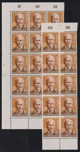 Saarland 441-444 Ecke 1+3 postfrisch 10er+15er Block OR x 5 #ON890