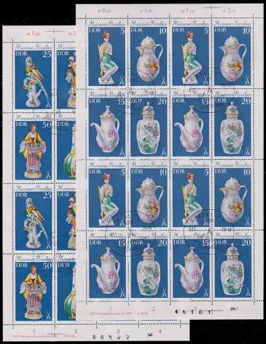 DDR ZD-Bogen I 2464-67, 2468-71 gestempelt ESST mit DV 1 #OO294