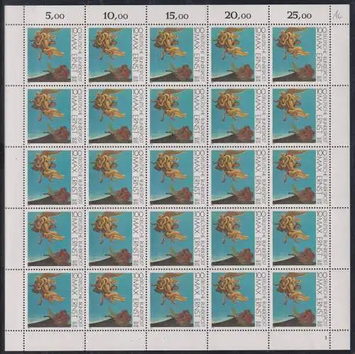 BRD Bund 1569 Bogen postfrisch Formnummer 1 #OO297