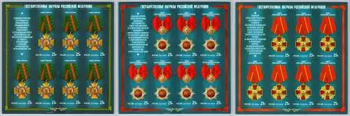 Russland 2011-2013 postfrisch als Kleinbogensatz #OK986