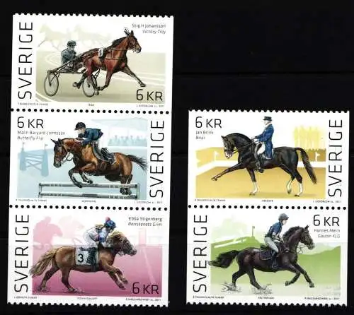 Schweden 2832C–2836C postfrisch Reitsport #IK621