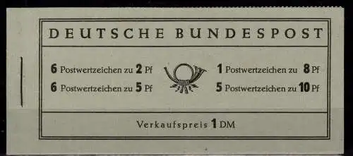 BRD Bund MH 3 postfrisch geprüft Schmidl BPP #OO655