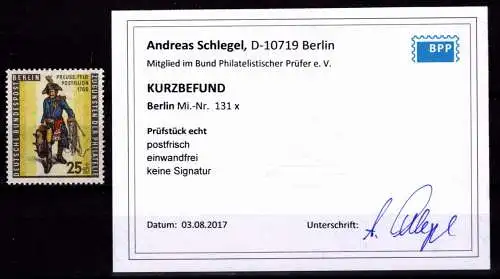 Berlin 131 x postfrisch Kurzbefund Schlegel BPP #OO646
