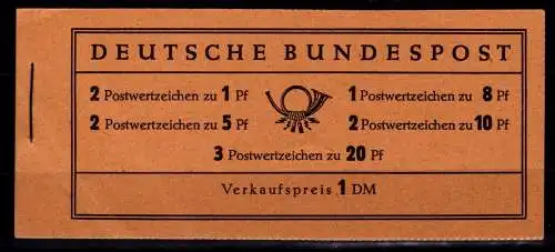 BRD Bund MH 4 Y I postfrisch Mängel, Deckel geknickt, Marken betroffen #OO653