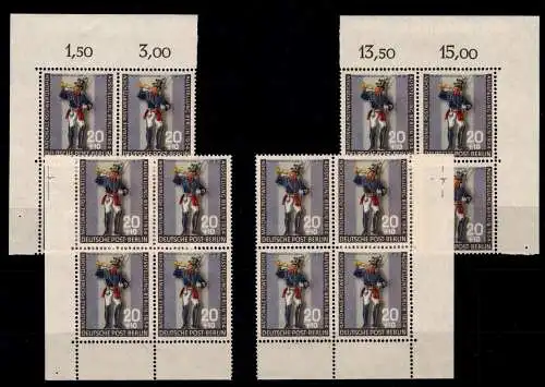 Berlin 120 postfrisch alle 4 Ecken in 4er Blocks #OO647
