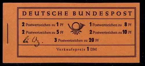 BRD Bund MH 4 Y I postfrisch leichte Mängel, Deckel beschriftet #OO651