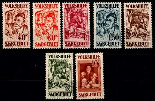Saargebiet 144-150 mit Falz #OO662