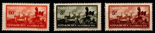 Saargebiet 168-170 mit Falz #OO665