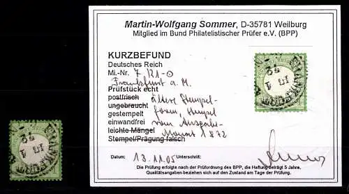 Deutsches Reich 9 gestempelt Ausgabemonat, Befund Sommer #OO785