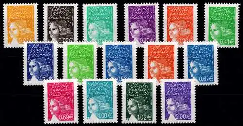 Frankreich 3579-3593 postfrisch #OO713