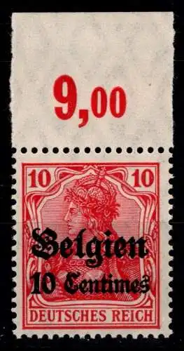Deutsche Besetzung 1. WK Belgien 2 P OR postfrisch #OO950