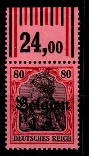 Deutsche Besetzung 1. WK Belgien 22 W OR postfrisch als Paar, 1´5´1/1`4`1 #OO979