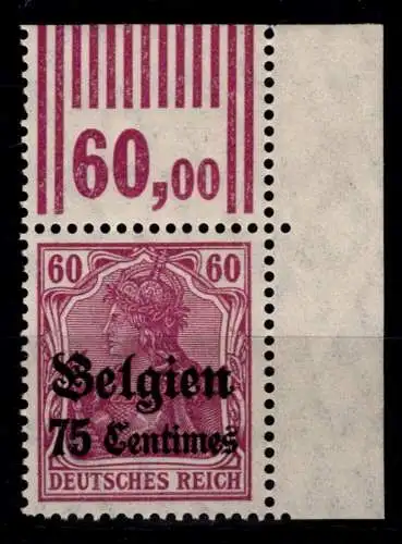 Deutsche Besetzung 1. WK Belgien 6 b W OR postfrisch 2`9`2 #OO957