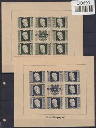 Österreich 772-775 KB postfrisch Renner Kleinbögen #OO690